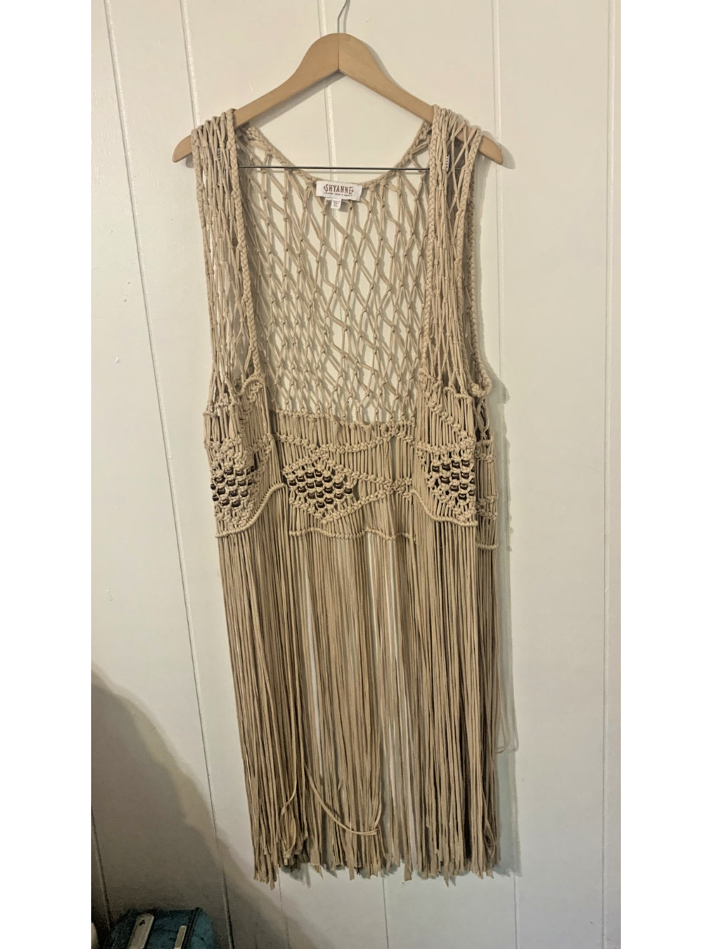 Shyanne Crochet Macrame Sleeveless Cardigan Duster Xl Western Rodeo Festival